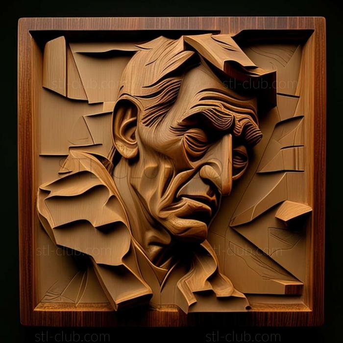 3D мадэль Американский художник Гарри Маккормик. (STL)